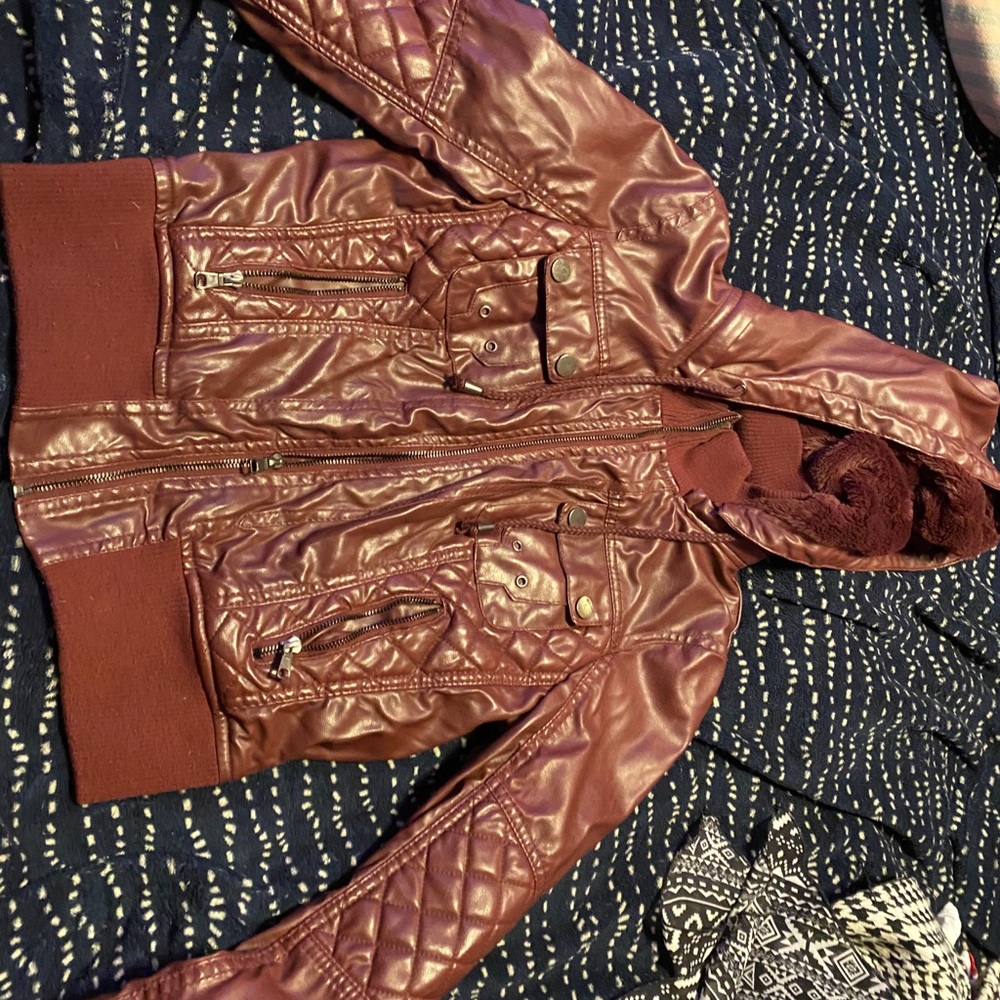 Faux leather jacket
